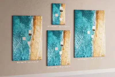 Seaside beach cork pin board