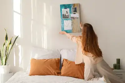 Seaside beach cork pin board
