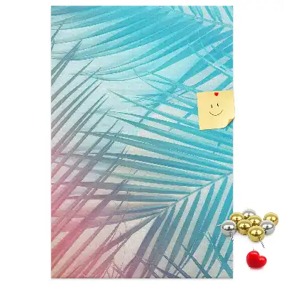 Palm leaves cork pin board