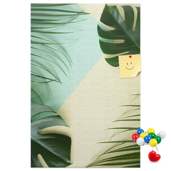 Tropical Monstera Cork Note Board