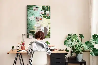 Cork Note Board Tropical monstera