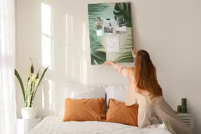 Tropical Monstera Cork Note Board