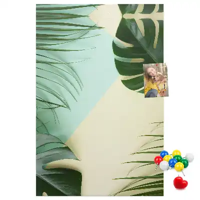 Tropical Monstera Cork Note Board