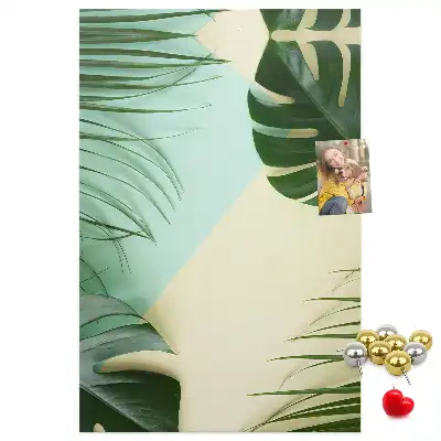 Cork Note Board Tropical monstera