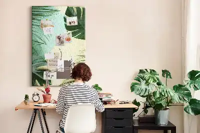 Cork Note Board Tropical monstera