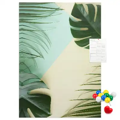 Tropical Monstera Cork Note Board