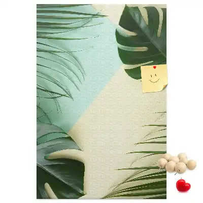 Cork Note Board Tropical monstera