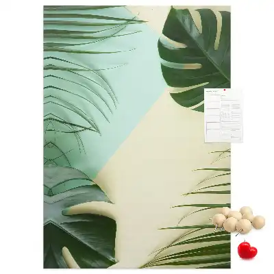 Cork Note Board Tropical monstera