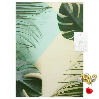 Tropical Monstera Cork Note Board