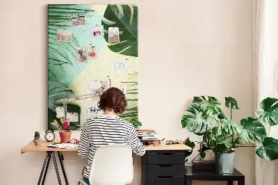 Tropical Monstera Cork Note Board