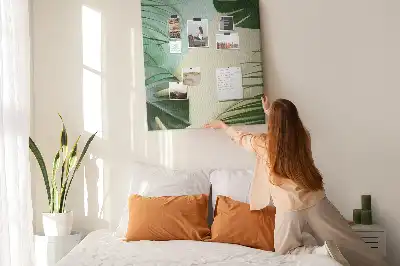 Tropical Monstera Cork Note Board