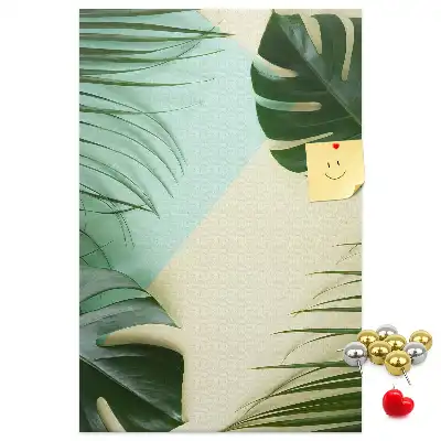 Tropical Monstera Cork Note Board