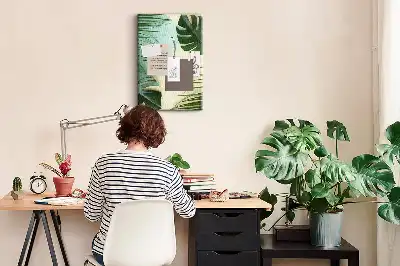 Tropical Monstera Cork Note Board