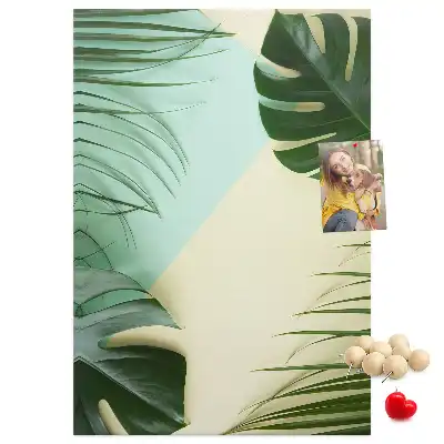 Cork Note Board Tropical monstera