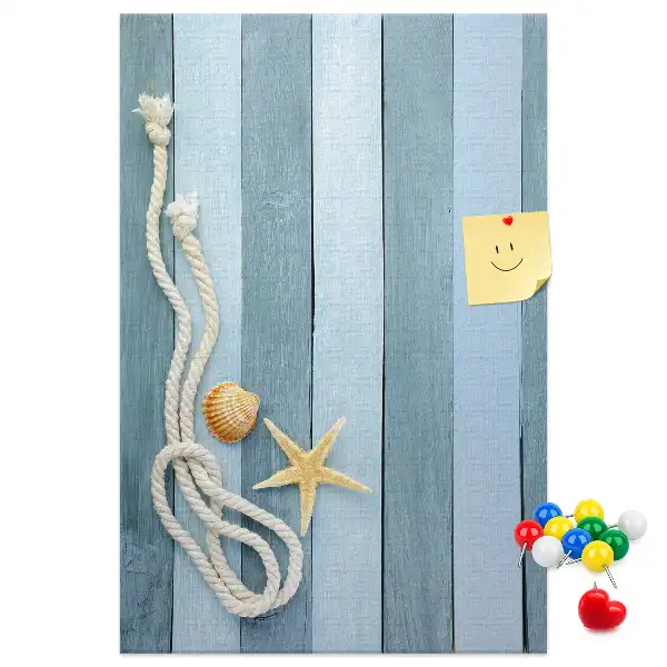 Nautical themed cork pin board
