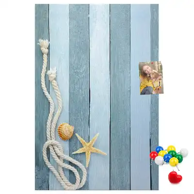 Nautical themed cork pin board