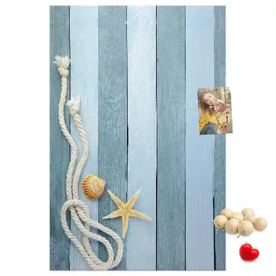 Cork pin board Nautical accessories on the boards