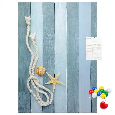 Nautical themed cork pin board