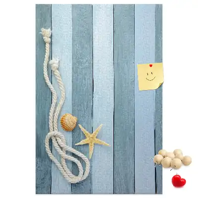 Nautical themed cork pin board