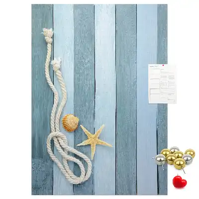 Nautical themed cork pin board