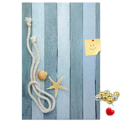 Nautical themed cork pin board