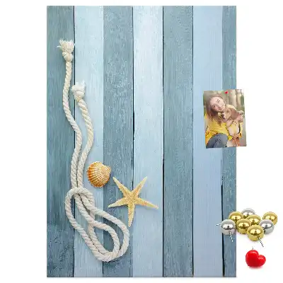Nautical themed cork pin board