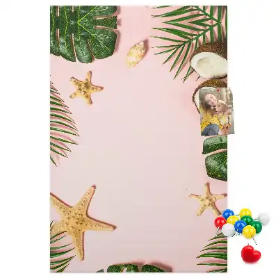 Summer finish cork pin board