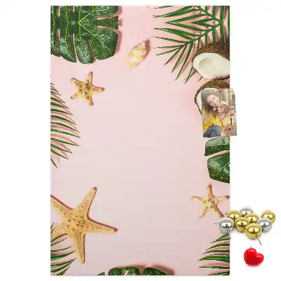 Summer finish cork pin board