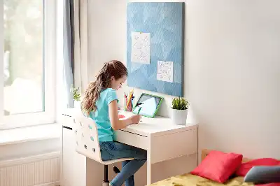 Geometric motif wall cork memo board