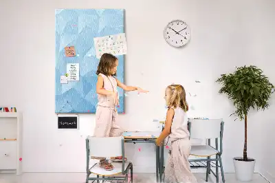 Wall cork memo board Geometric motif