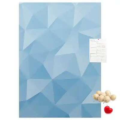 Geometric motif wall cork memo board