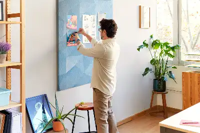 Wall cork memo board Geometric motif