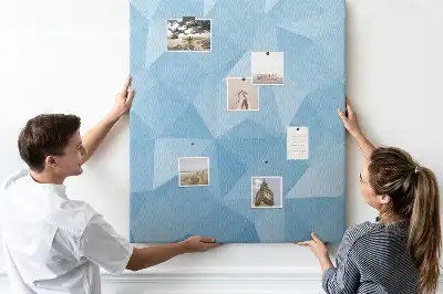 Geometric motif wall cork memo board
