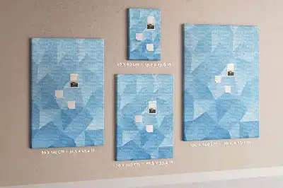 Geometric motif wall cork memo board