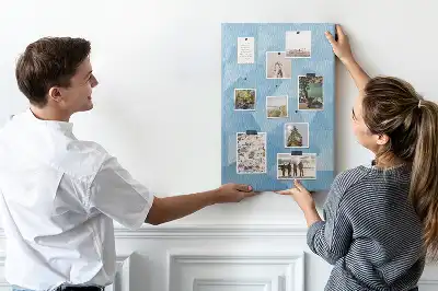 Wall cork memo board Geometric motif