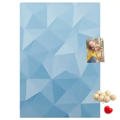 Geometric motif wall cork memo board
