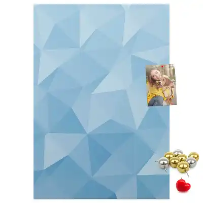 Geometric motif wall cork memo board