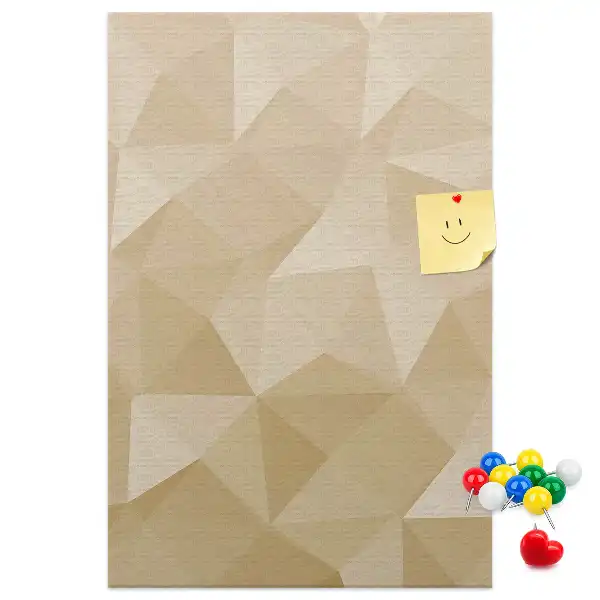 Linear motif cork memo board