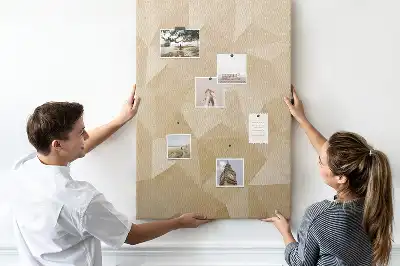Linear motif cork memo board