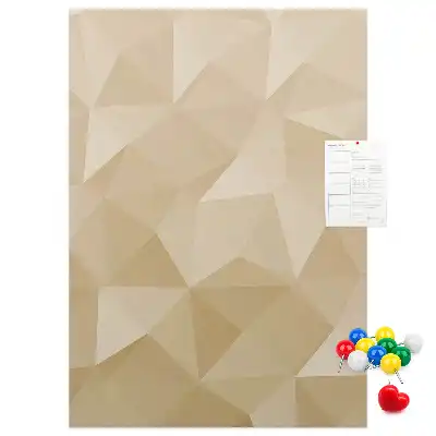 Linear motif cork memo board