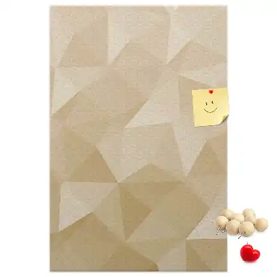 Linear motif cork memo board