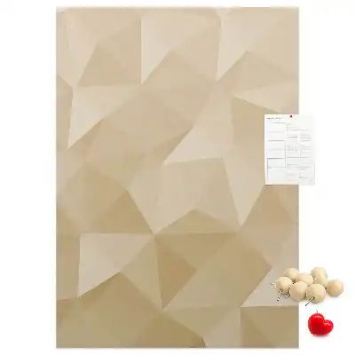 Linear motif cork memo board