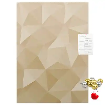Linear motif cork memo board
