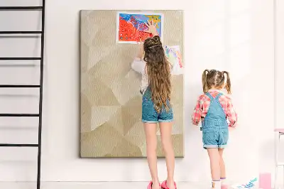 Linear motif cork memo board