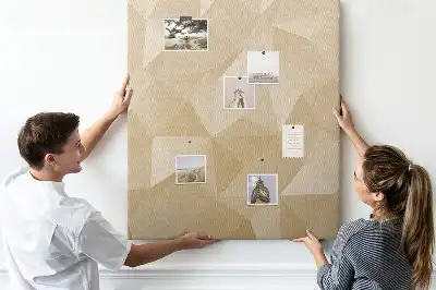 Linear motif cork memo board