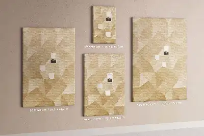 Linear motif cork memo board