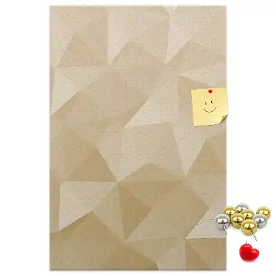 Linear motif cork memo board