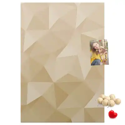Linear motif cork memo board