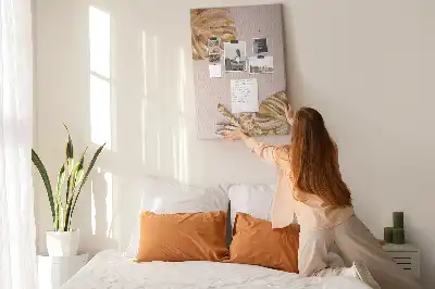 Gilded leaves cork pin board