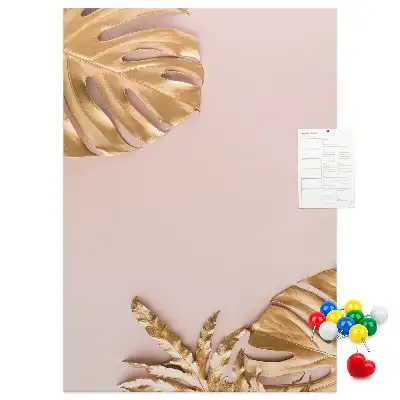 Gilded leaves cork pin board
